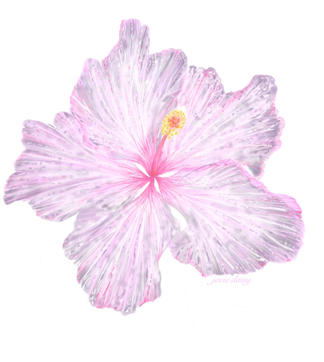 Lavender Haze Hibiscus Sticker