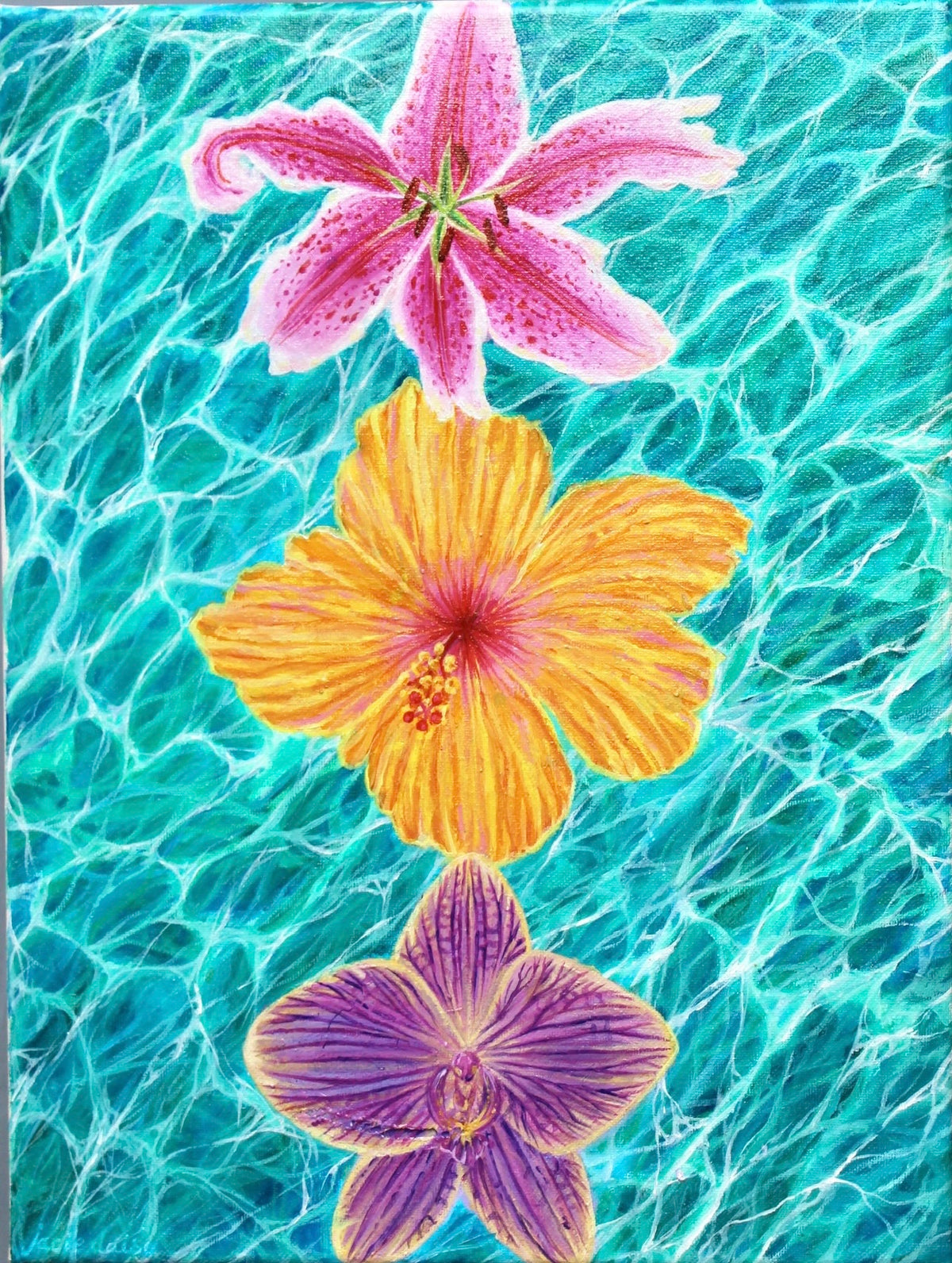 Aqua Florals